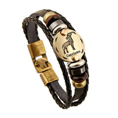 Zodiac Signs , Constellations  Leather Bracelet  2017 Unisex