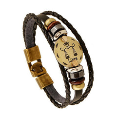Zodiac Signs , Constellations  Leather Bracelet  2017 Unisex