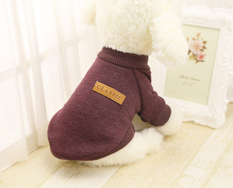 Classic Warm Dog Clothes Puppy Outfit